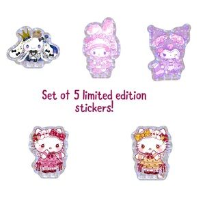 Sanrio x Dolly Mix Sticker Set, Hello Kitty Kuromi Melody Decals, Japan Release